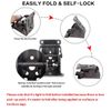 4 Pack Folding Brackets, TopDirect Lock Extension Support Bracket Foldable Self Lock Hinges with Screws for Table Bed Leg Feet