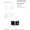 Viaggio QADQAD_SC_238 Quadrato Solid Brass Square Backplate Single Cylinder Deadbolt - Bright Chrome