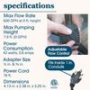 smartpond FP500 Adjustable Flow Fountain & Water Feature Pump, 500GPH