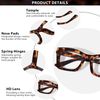 ZESAKER Progressive Reading Glasses for Women Oversized Spring Hinges Progressive Computer Readers Blue Light Blocking (Brown Tortoise, 2.5)