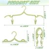 8 Pack Plastic Folding Travel Hangers Durable Slim Stylish Adjustable Clips