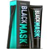 SUNATORIA Activated Charcoal Peel Off Mask for Blackhead Removal All Skin Types - Deep Cleansing Black Face Mask with Brush