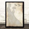Fix You Man Lady Dancing Song Lyric Quote Print