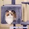 Multifunction Cat Tree Has Cozy Hammock & Hanging Ball, Cat Tower With