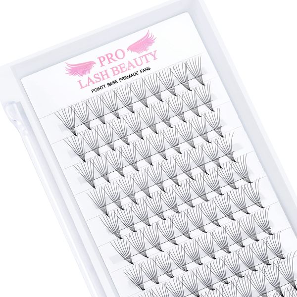 Pre Made Fan Eyelash Extensions 7D-D-0.07-15 Pointy Base Premade Fans Eyelash Extension 0.05 0.07 0.10 Lash Extensions Pre Fanned Russian Volume Lashes C D curl（7D-D-0.07-15）