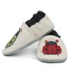 Carozoo Soft Baby Kids Leather Shoes with Soft Suede Soles. Crawling Shoes.Baby Shoes.Boys.Girls.0-6 Months to 7-8 Years, ladybug cream