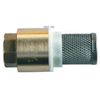 1" NPT CHECK FOOT VALVE BRASS SPRING LOADED w/ FILTER 200 psi SLCVF100