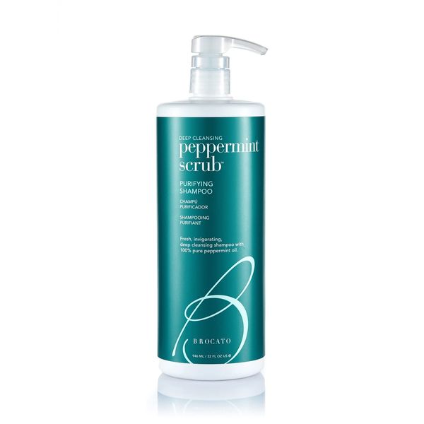 Brocato Peppermint Scrub Balancing Shampoo: Invigorating Peppermint Oil 32 Fl Oz