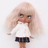 Linfairy 9-10 inch Doll Long Wig Curl 69 (Light Pink)