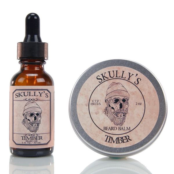 Skully's Timber Beard Oil 1 oz & Beard Balm 2 oz, Beard kit
