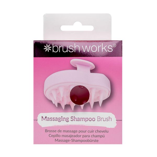 Brushworks Massaging Shampoo Brush, Pink, One Size