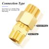 TAILONZ PNEUMATIC 1" NPT Male Pipe Hex Nipple, Brass Pipe Fitting（2Pcs）