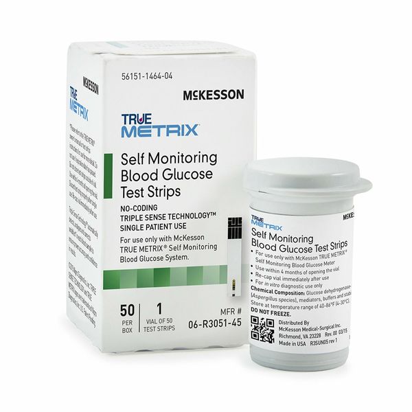 McKesson TRUE METRIX Blood Glucose Diabetic Test Strips 1200 Count 06-R3051-45