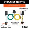 For 06-09 Buick Lucerne 4 Pin Trailer Wire Plug & Bracket Fits All Models Curt
