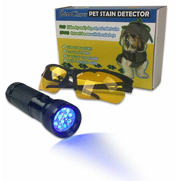 CIAO CHOW PET STAIN UV URINE DETECTOR BLACKLIGHT FLASHLIGHT