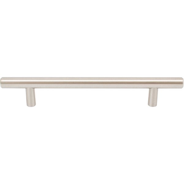 Bar Cabinet Pull, 128 Millimeters, 188mm Overall Length, Satin Nickel by Stone H