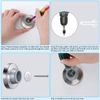 Stainless Steel Concave Door Stopper Wall Protector with Rubber (2 Pieces)