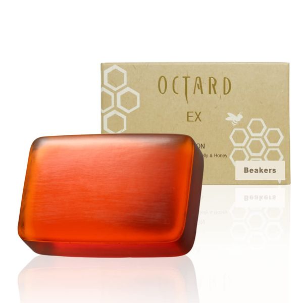 Beakers Facial Cleansing Soap, Octard EX Savon RH, 4.2 oz (120 g), Royal Jelly, Honey, Collagen, Beauty Soap, Dry Skin, Beakers