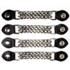 4-Pack Steer Skull Vest Extenders-Leather-Snap On Button