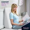 Memory Foam Bed Wedge Pillow Curved Design for Sleeping Back Support