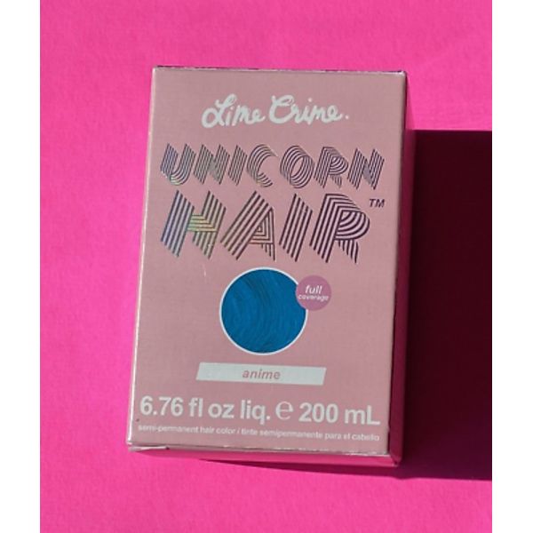 Lime Crime/Unicorn Hair Dye/Anime Blue 6.76 Fl Oz Semi Permanent/Sealed/NIB