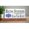 EMS Desk Nameplate Gift For EMT, Paramedics, First Responders - Solid Marble