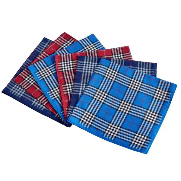 RDS HANKYTEX Men's Handkerchiefs 100% Cotton Checker Pattern 6 Pieces …