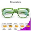 Square Blue Light Blocking Glasses Anti Glare Computer Green Frame Eyeglasses