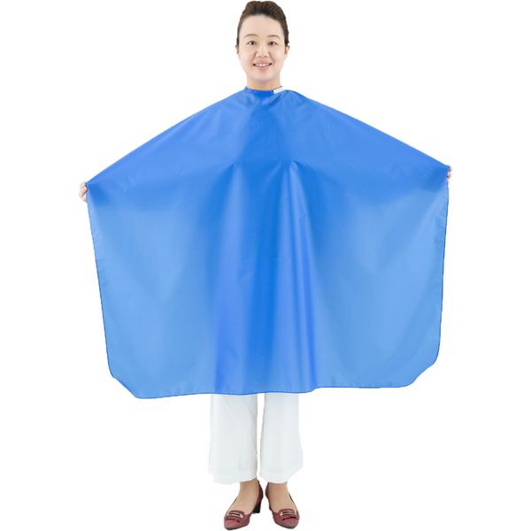 [MEIHO] Shampoo Cloth, Sleeveless Waterproof Cloth, Permacross, Cut, No.3637, Royal Blue, Made in Japan, Meiho Name Sewing Mayho Nylon, Hairdressing Cape for Hairdressing, Beauty, Cape, Hair Apron,