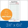 Adams Guest Check Pads, Single Part, Perforated, White, 3-2/5" x 6-3/4 ", 50 Sheets/Pad, 5 Pads/Pack (525SWMT)