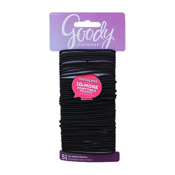 Goody 51Ct Thin Black Elastics