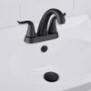 Orhemus Solid Brass Sink Overflow Cap Round Hole Cover for Bathroom Basin, Matte Black Finished