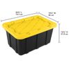 Sterilite 17 Gallon Industrial Stackable Storage Tote Lidded Containers, 12 Pack