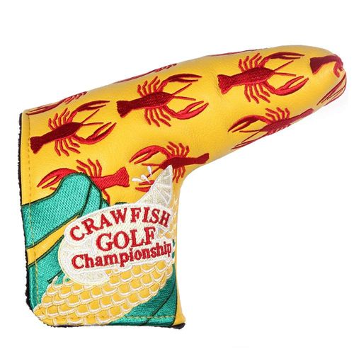 SHABIER Golf Blade Putter Cover Headcover Mid Mallet Club Protector PU Leather Magnetic Closure (Yellow Crawfish)