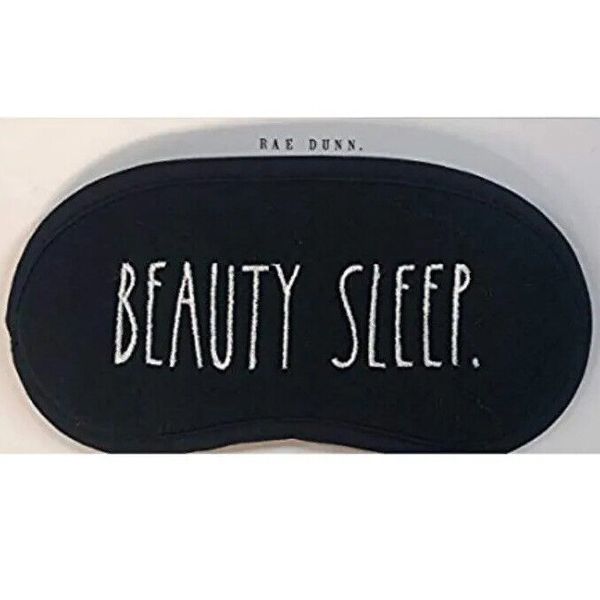 Rae Dunn Mask Beauty Sleep Eye Mask Cotton Black White New