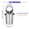 20Set Structural Pipe Connector Joint Pipe Clamps 180 Degree 2 Way