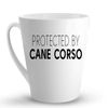 Makoroni - PROTECTED BY CANE CORSO - 12 Oz. Ceramic LATTE MUG Coffee Drinking Cup, DesT41