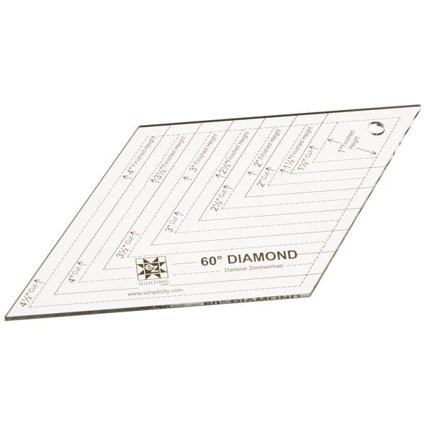 Simplicity EZ Quilting 60 Degree Diamond Shape Acrylic Template