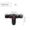 Rumyve 2Pcs T-Shape Waterproof Cable Connectors,Durable Outdoor Cable Connector,Junction Boxes Electrical Cable Protector for 6 to 10 mm Cable Diameter