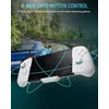 PALPOW Hall Effect Switch Controller for Nintendo Switch/OLED One-Piece JoyPad, Ergonomic Switch Handheld Controller with/RGB/Turbo/Mapped Switch Pro Controller - White