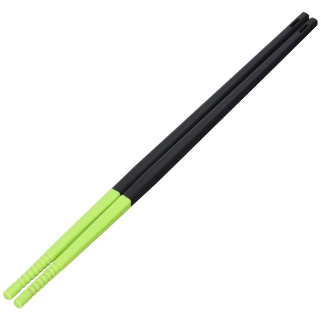 Pearl Metal Enjoy KITCHEN C-4787 Silicone Chop Stick, Black x Green [Made in Japan]