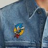Leaping Sonic - Classic Sonic The Hedgehog Iron On Patch
