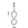 Philip Jones Infinity Charm Created with Zircondia® Crystals