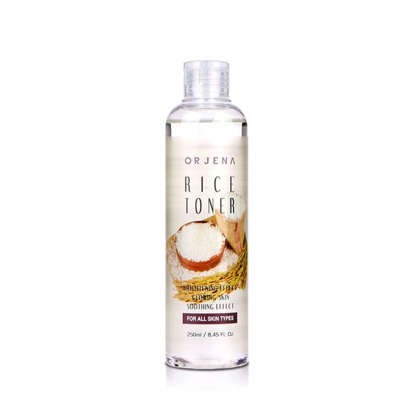 ORJENA Rice Natural Toner - Brightening Effect, Glowing Skin, Soothing Skin - For All Skin Types, 250ml Net Wt