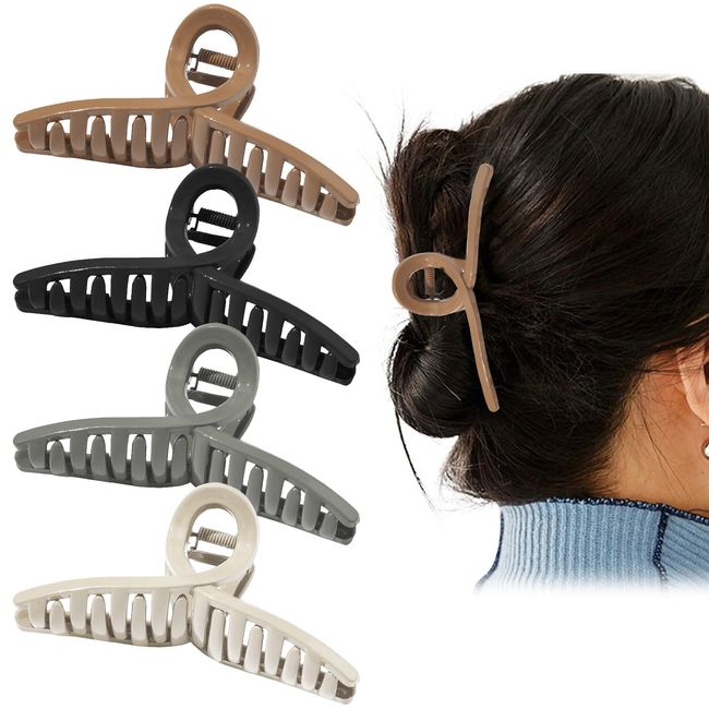 Matte Haar Klauenclips,Große Haarklammer,Haarspangen Damen,Rutschfestes Haarspange,für Damen Mädchen dickes und dünnes Haar