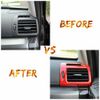 2x Car Dashboard Side Air Conditioner Vent Cover Trim Frame For 4Runner 10+ Red
