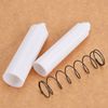 2 Pieces Toilet Paper Holder Roller Spindle Replacement Rod Plastic Spring Loaded (White)