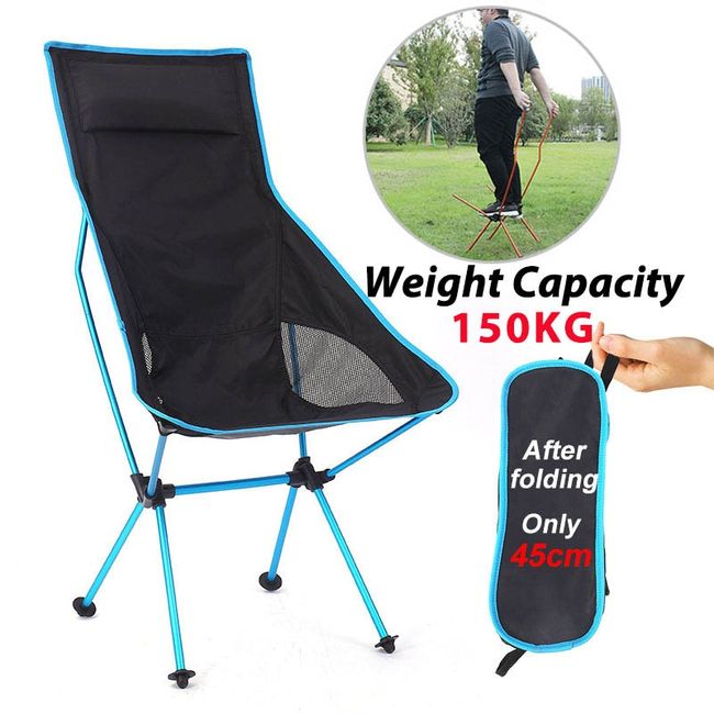 New Upgraded Outdoor Folding Ultralight Aluminium Alloy Camping Chair 150KG  High Load Fishing Chair Beach Garden BBQ Chair - Buy New Upgraded Outdoor  Folding Ultralight Aluminium Alloy Camping Chair 150KG High Load