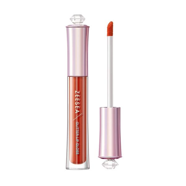 ZEESEA Metaverse Pink Series Anti-Gravity Nebula Crystal Clear Lip Gloss, Transparent, Gloss, High Color, Color Retention, 03 Venus