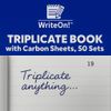 Half Size Triplicate Book with Carbon Sheets - Pages 1-50